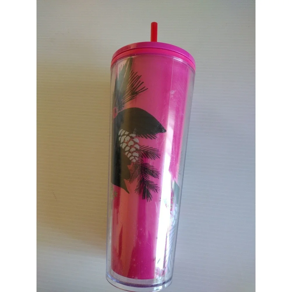 Pink Pinecone Starbucks‎ 2021 Winter Holiday Color Change Venti Cold Cup